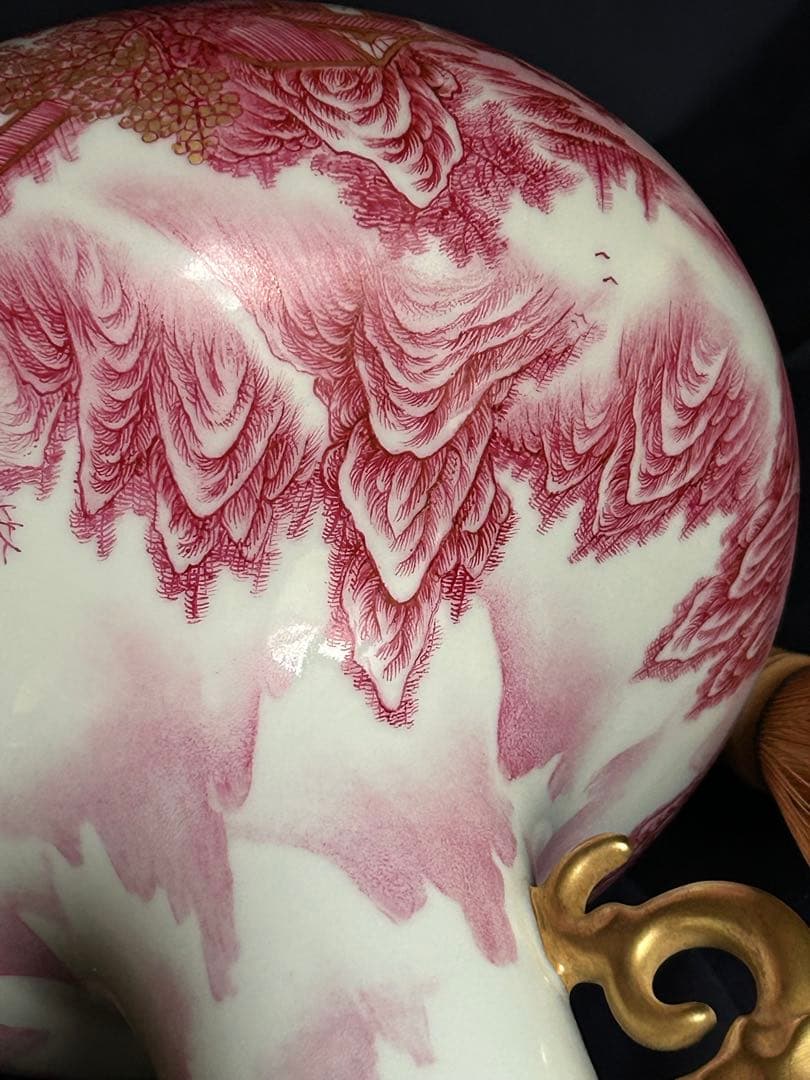 清代　乾隆年製　花器　時代物　中国美術