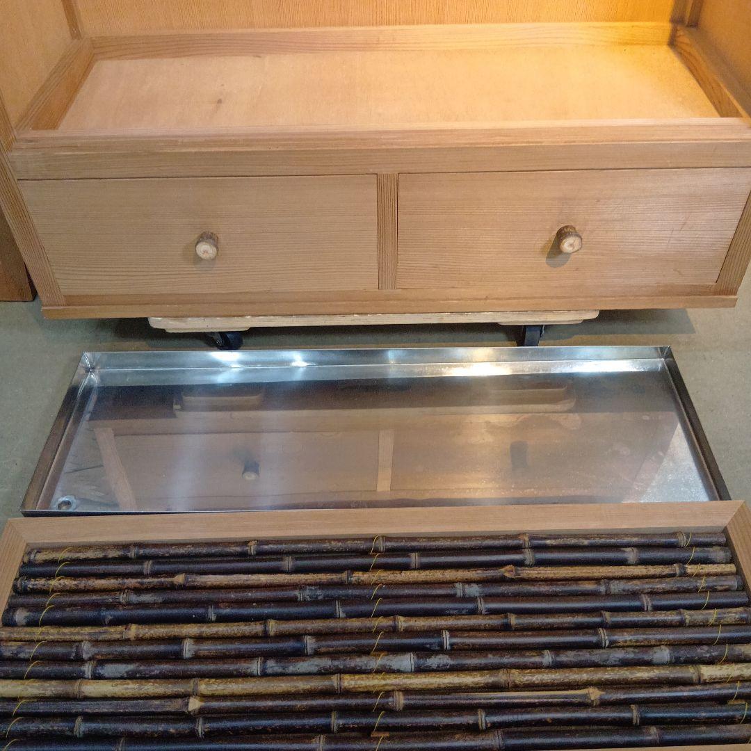 値下げ茶道具　水屋棚　置水屋　網代