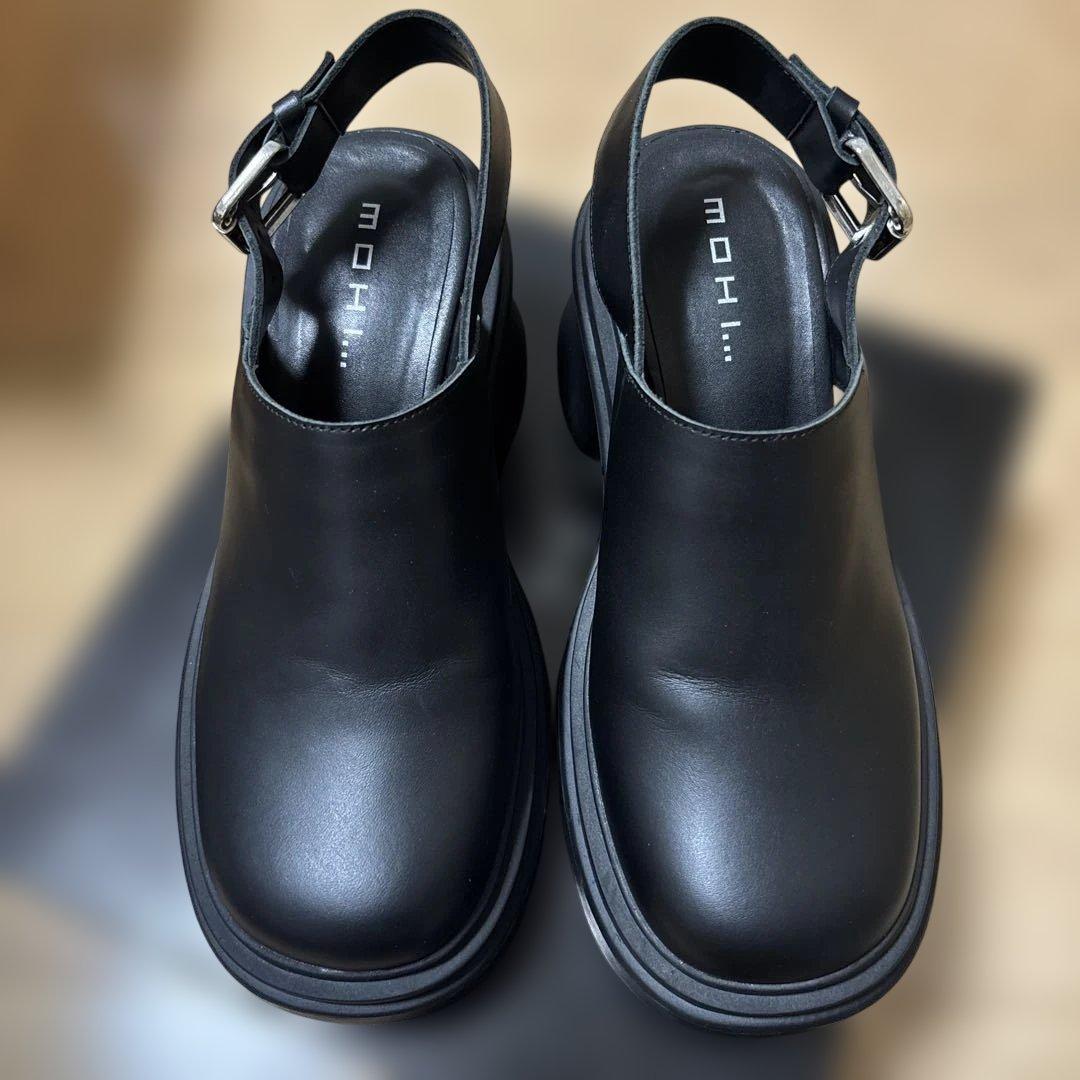 beams ブラックサボ・クロッグサンダル 38