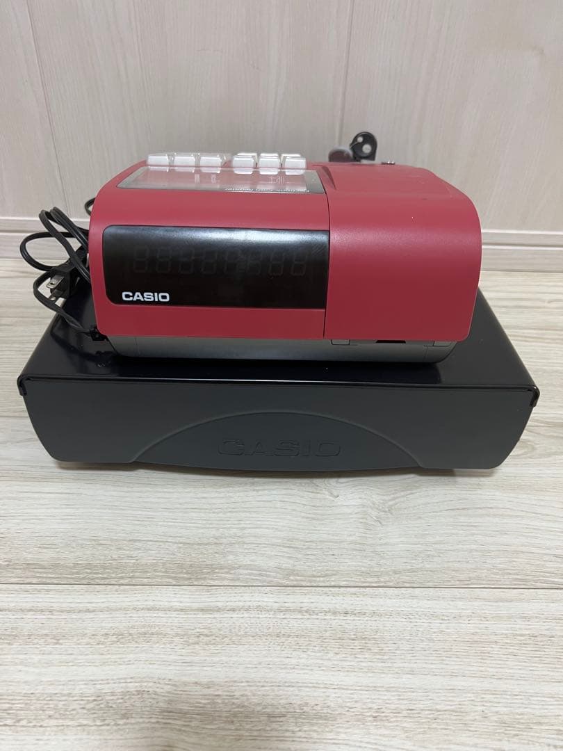 権*六様 CASIO カシオ レジスター TE-400 レッド