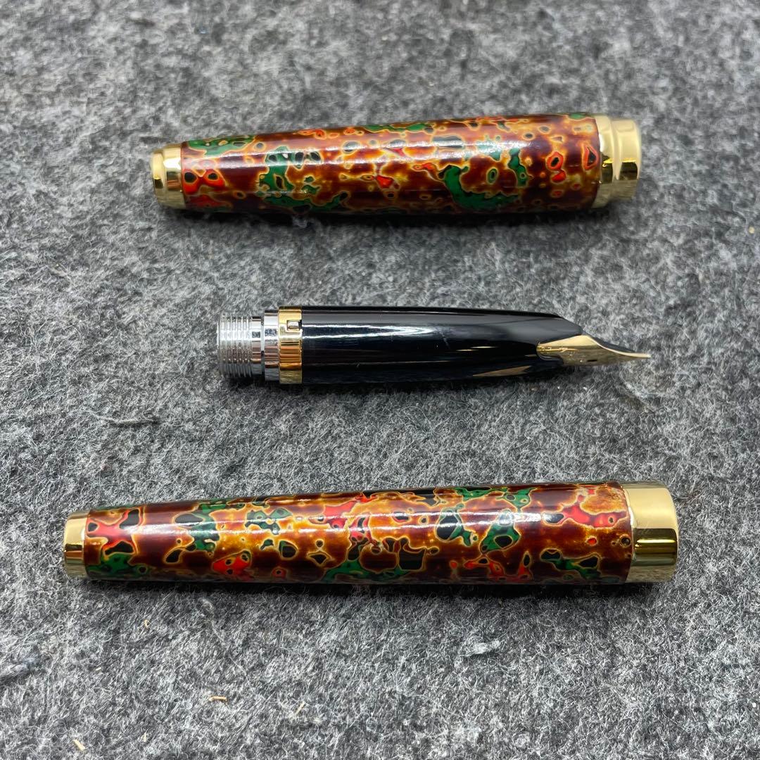 PE958□SAILOR 万年筆 日本の伝統工芸 津軽塗 万年筆 美品 桐箱付き