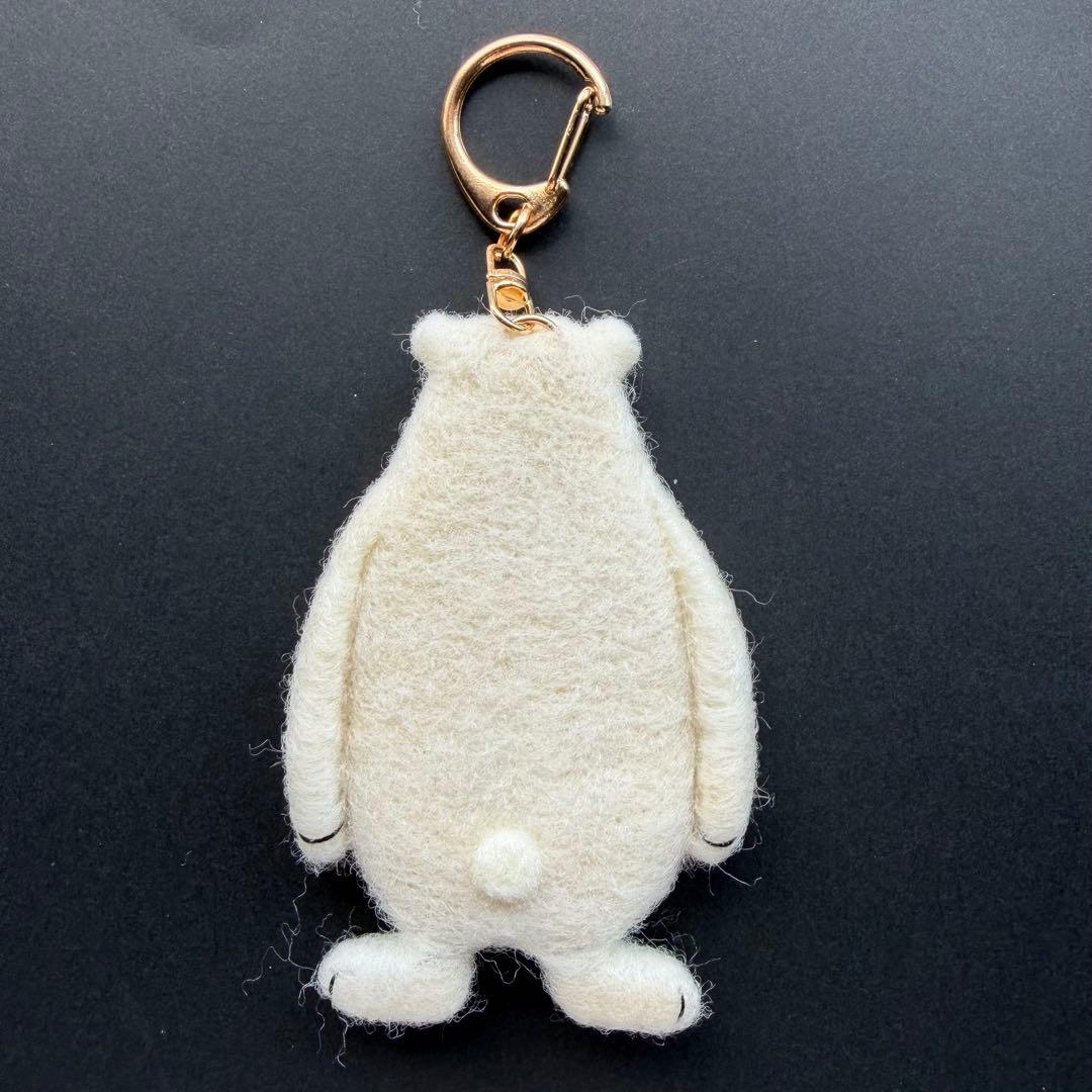【☆Ted様☆】羊毛フェルトキーホルダー　シロクマ　ハンドメイド