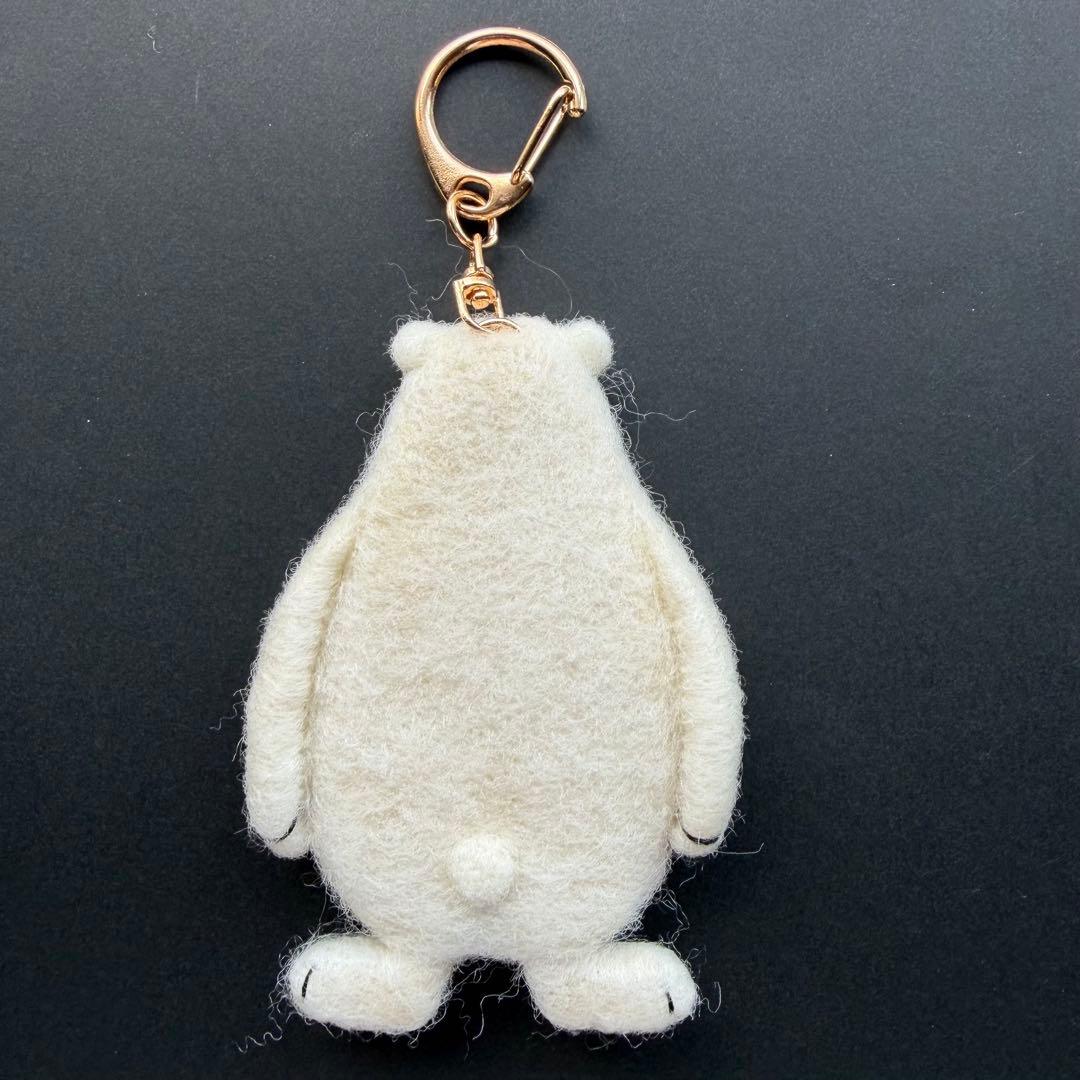 【☆Ted様☆】羊毛フェルトキーホルダー　シロクマ　ハンドメイド