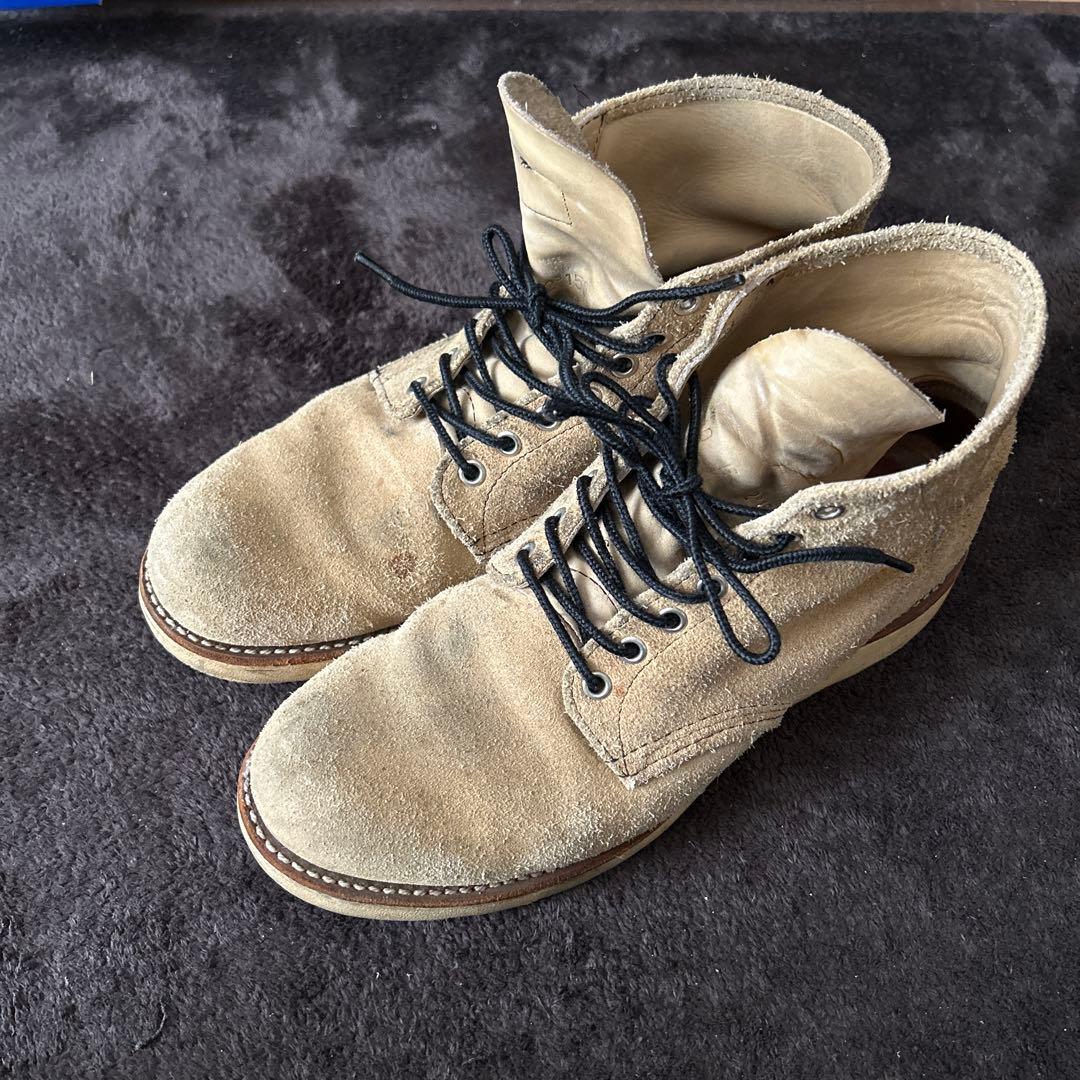 Red Wing ベージュ スウェード ワークブーツ