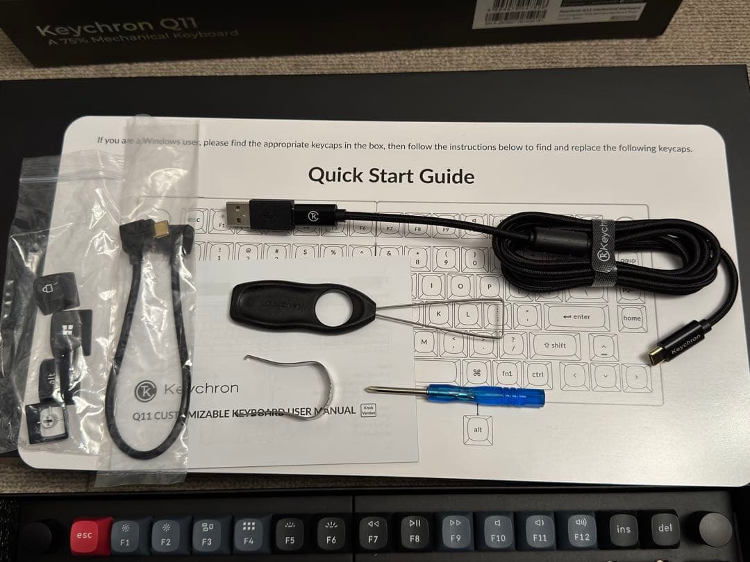 【限定特価】Keychron Q11 QMK US配列 赤軸 / ほぼ未使用