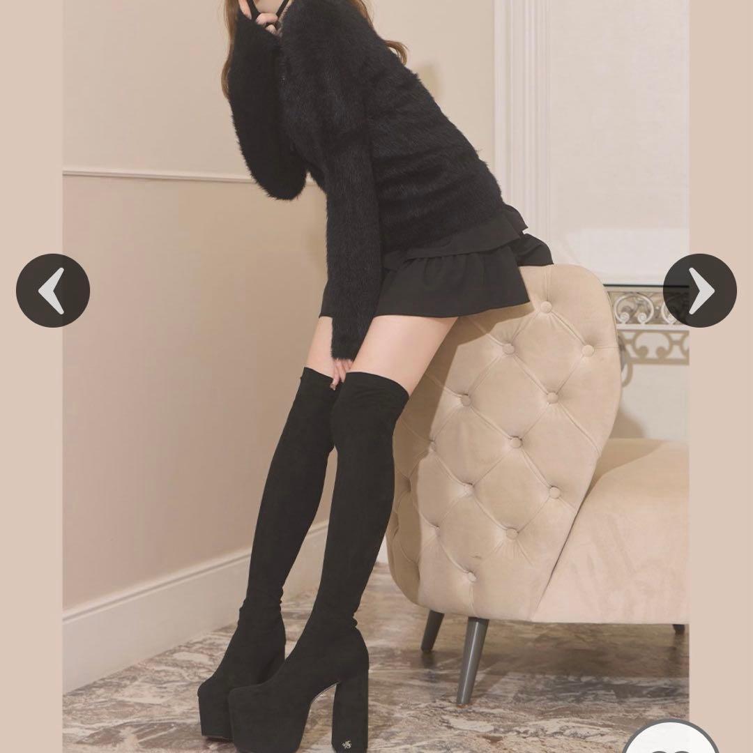 michellMacaron ミシェルマカロン 美脚ストレッチロングブーツ