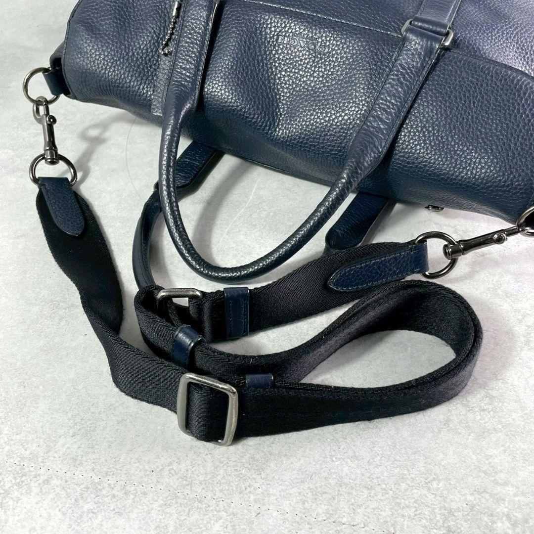 極美品 コーチ メトロポリタン 2way ビジネスバッグ A4可 レザー 紺