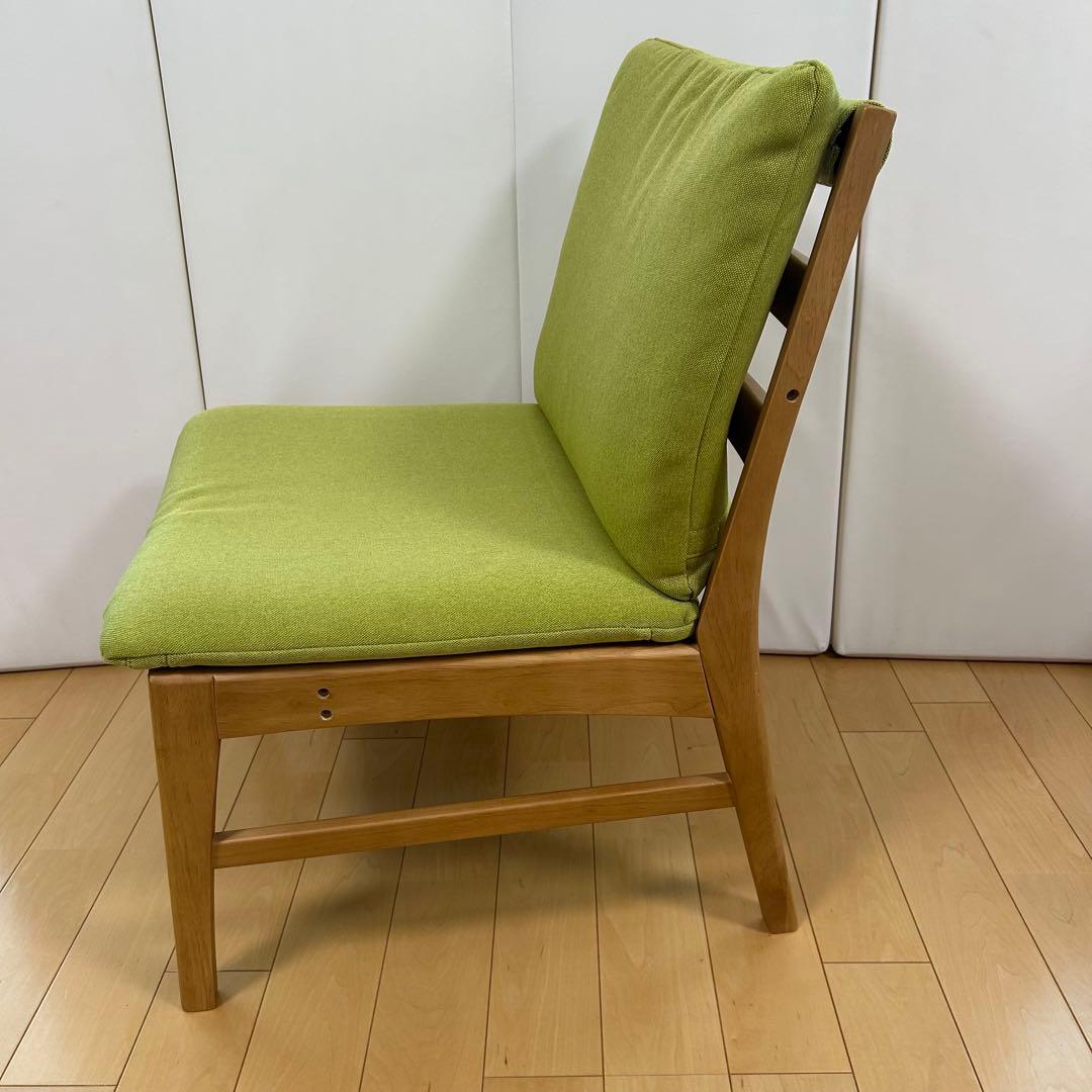 希少　ナフコ　天然木　ソファーチェア　ベンチ風切り替え可能　ラバーウッド