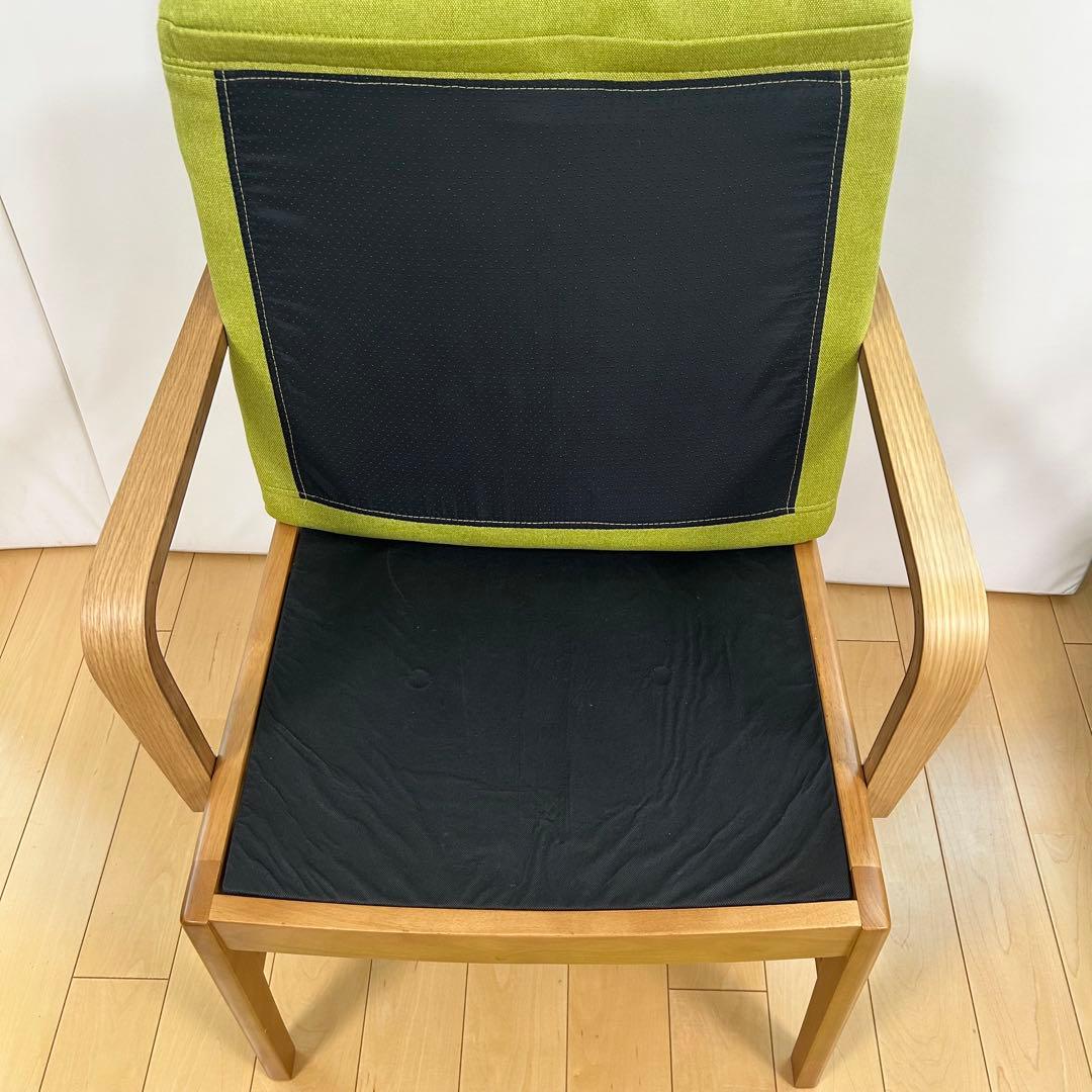 希少　ナフコ　天然木　ソファーチェア　ベンチ風切り替え可能　ラバーウッド