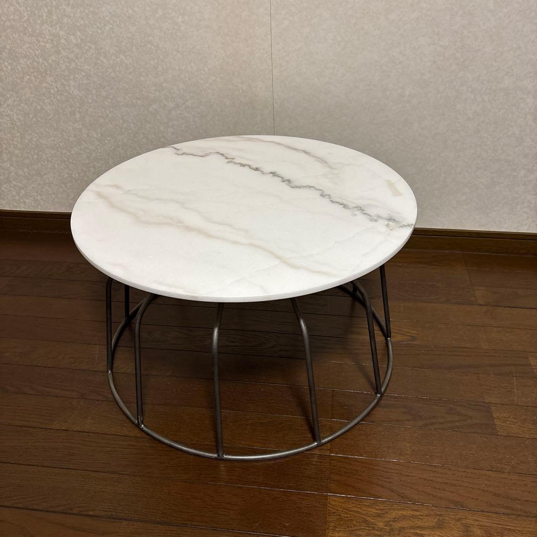 【美品】クラッシュゲート CARA コーヒーテーブル 天然大理石 廃盤