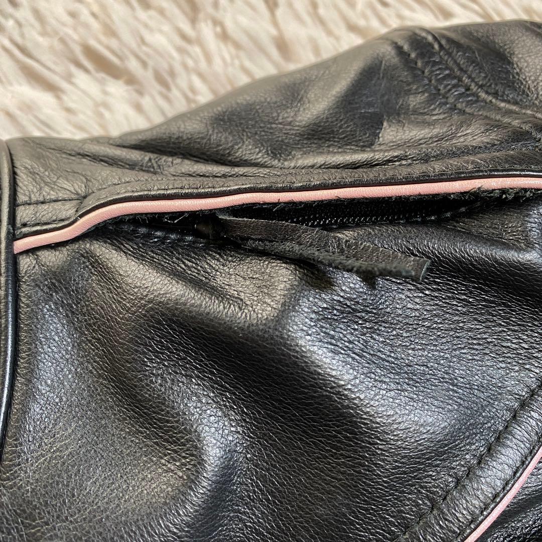 希少♡ハーレーダビッドソン シングルライダースジャケット ワッペン 刺繍