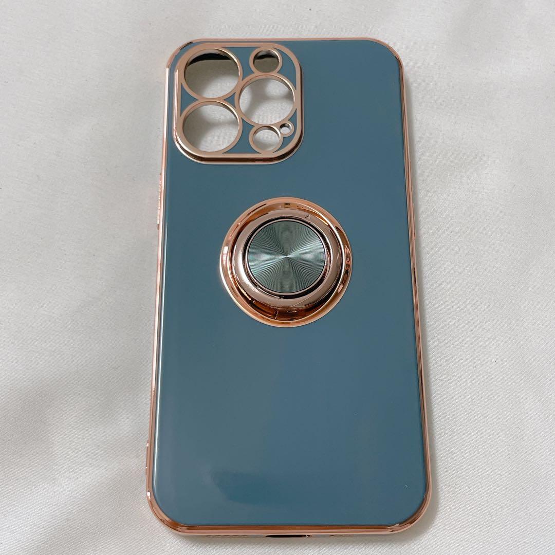 iPhone 13 pro用ケース　リング付き　スタンド機能　カバー