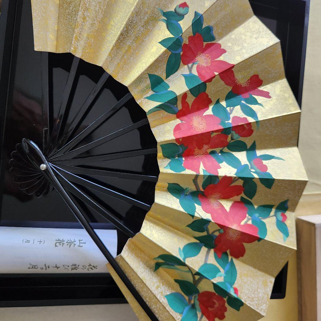 扇/季節の花12か月、工芸品、箱入り