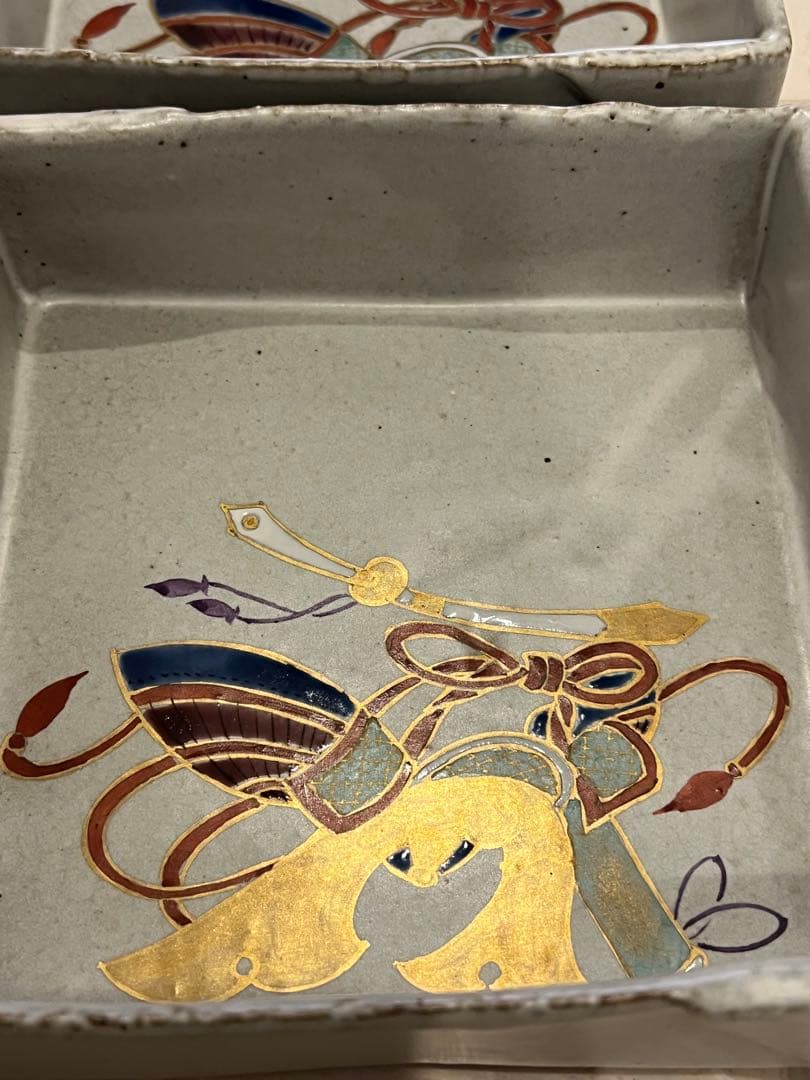 鯉のぼりデザイン陶器深皿4枚セット