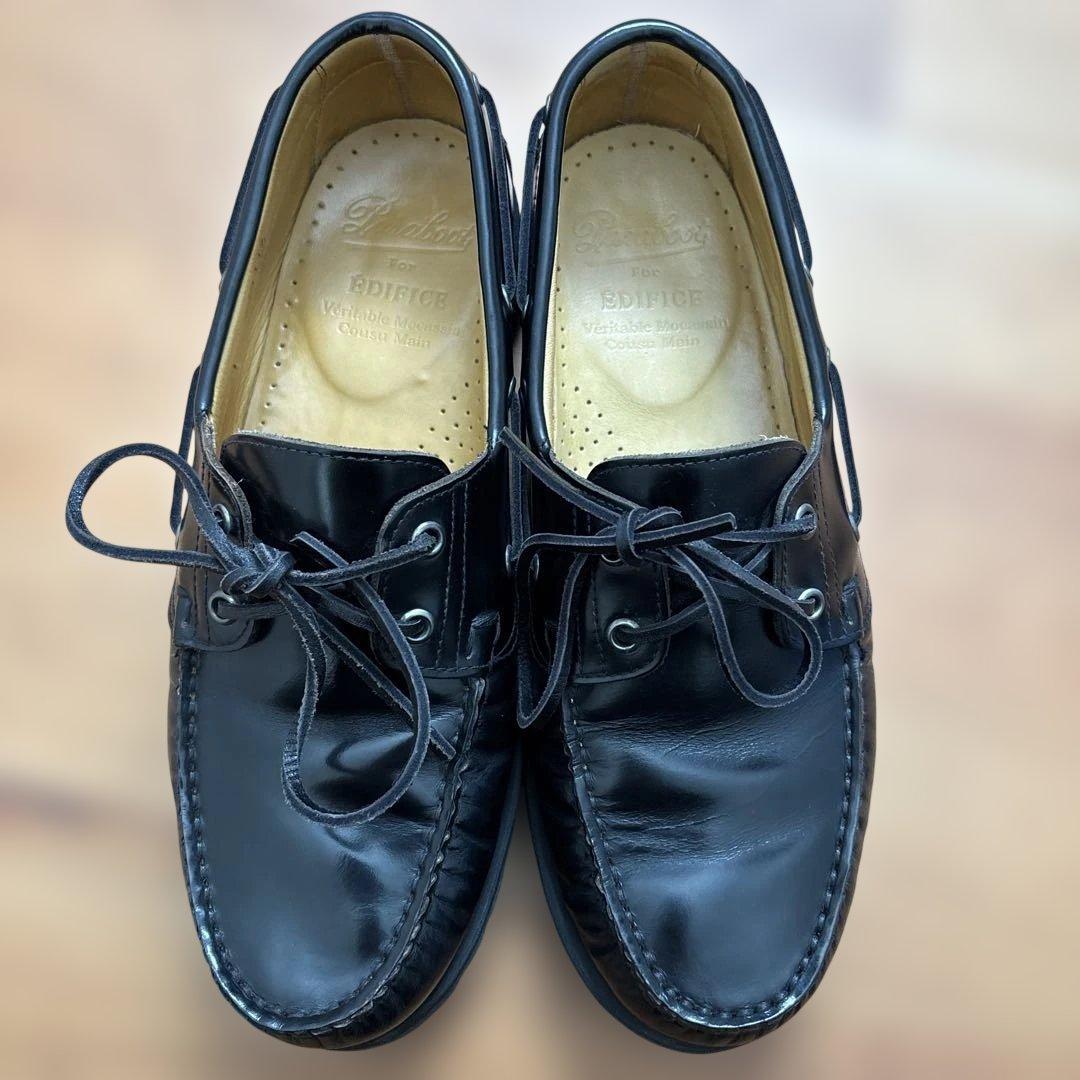 【美品】Paraboot パラブーツ malo EDIFICE別注 ブラック27