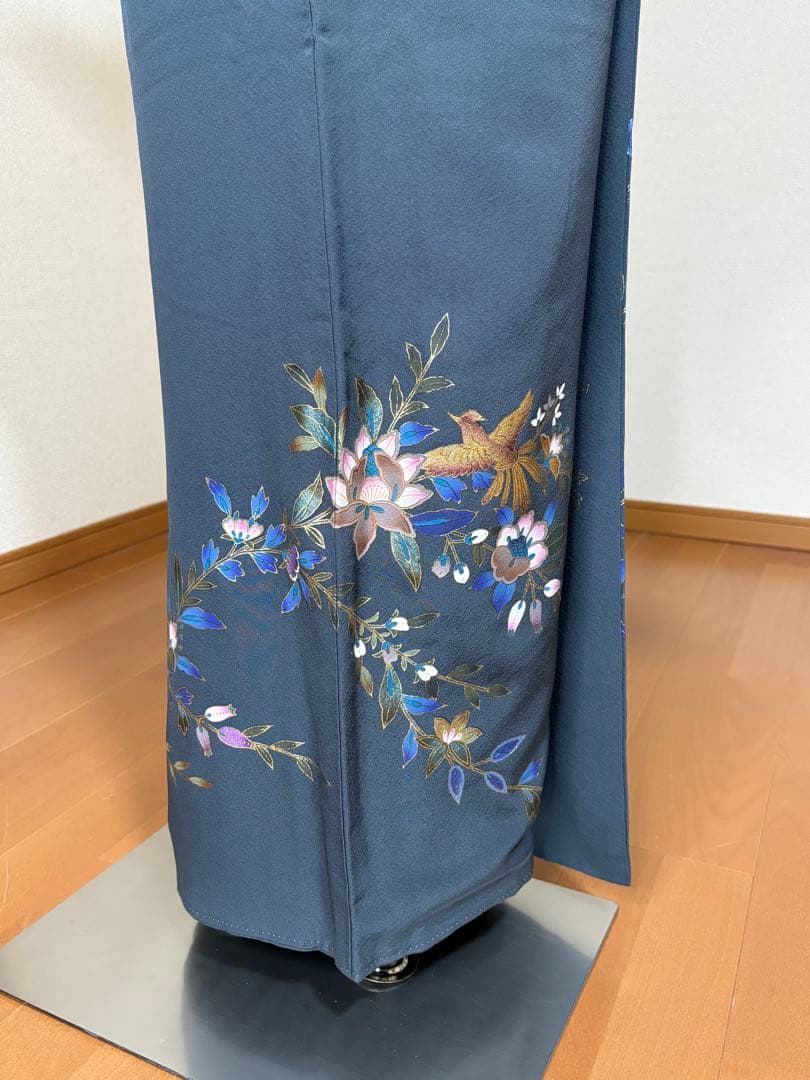 4点フルセット　正絹訪問着　袋帯　帯揚げ　帯締め