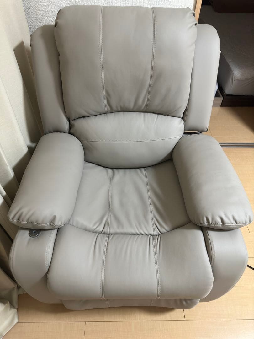 YEKOTECH リクライニングソファー 電動 高さ調節可能な可動テーブル付き