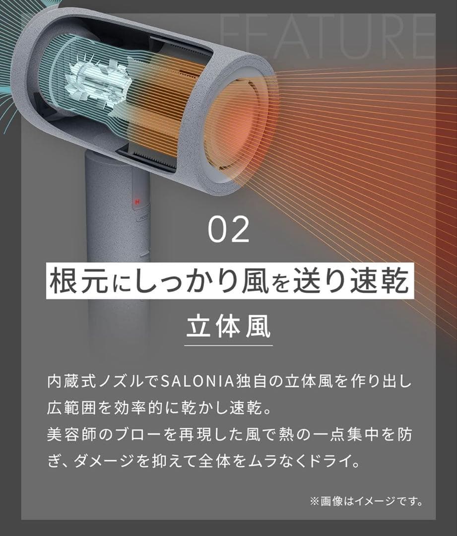 SALONIA エアートリートメント DRYER ストーングレー　新品