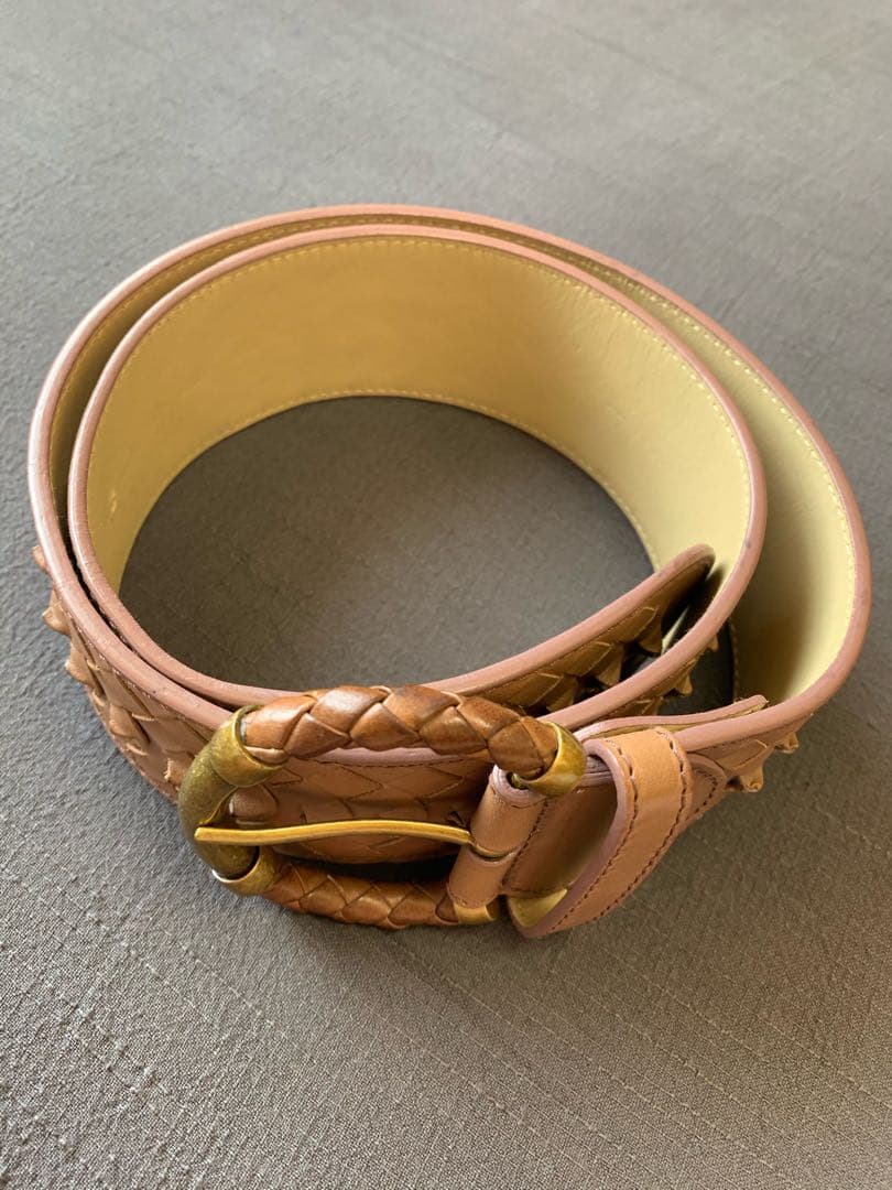 再値下げ★Bottega Veneta/ボッテガヴェネタ/ピンクベージュ・ベルト