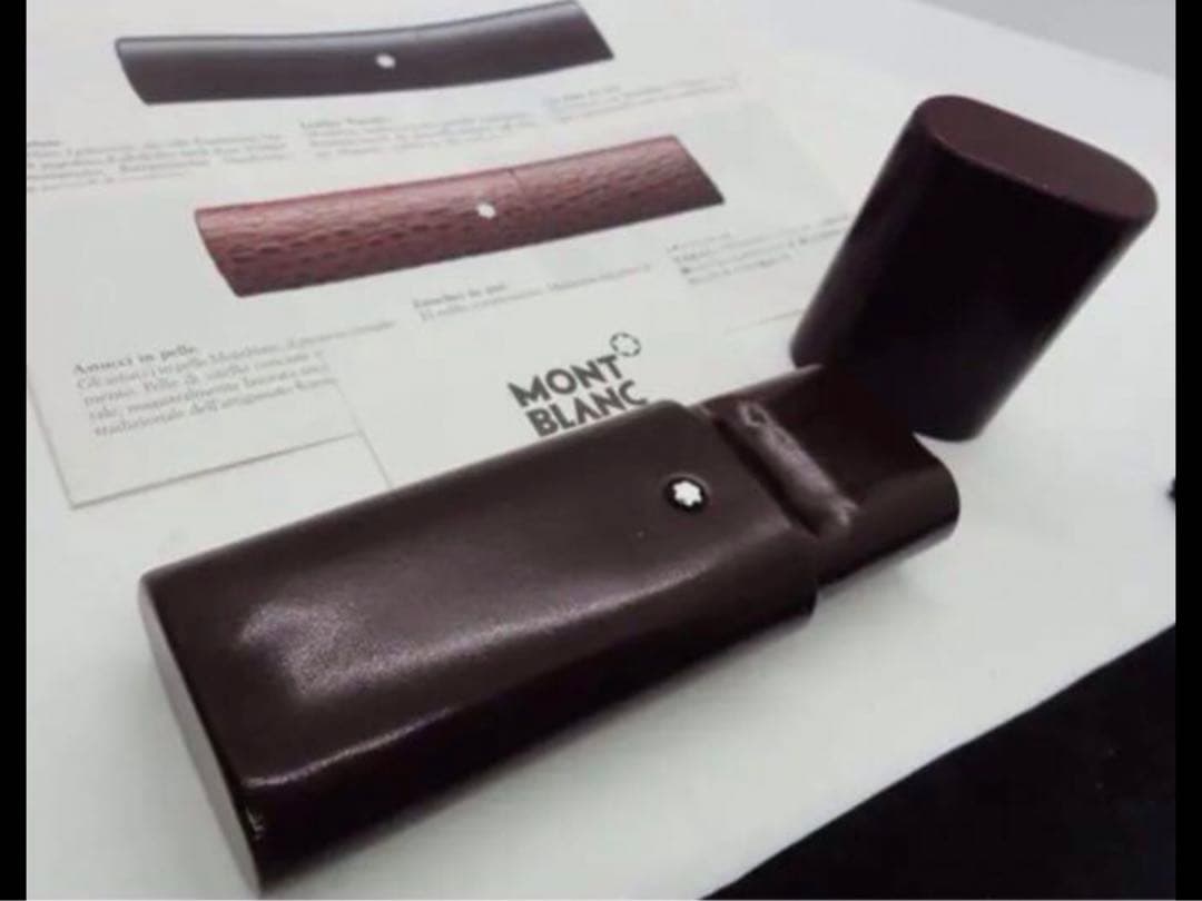 ⭐️モンブラン社⭐️巨匠フローレンスの手作り本革製ペンポーチ⭐️最後のロマノメイ作⭐️