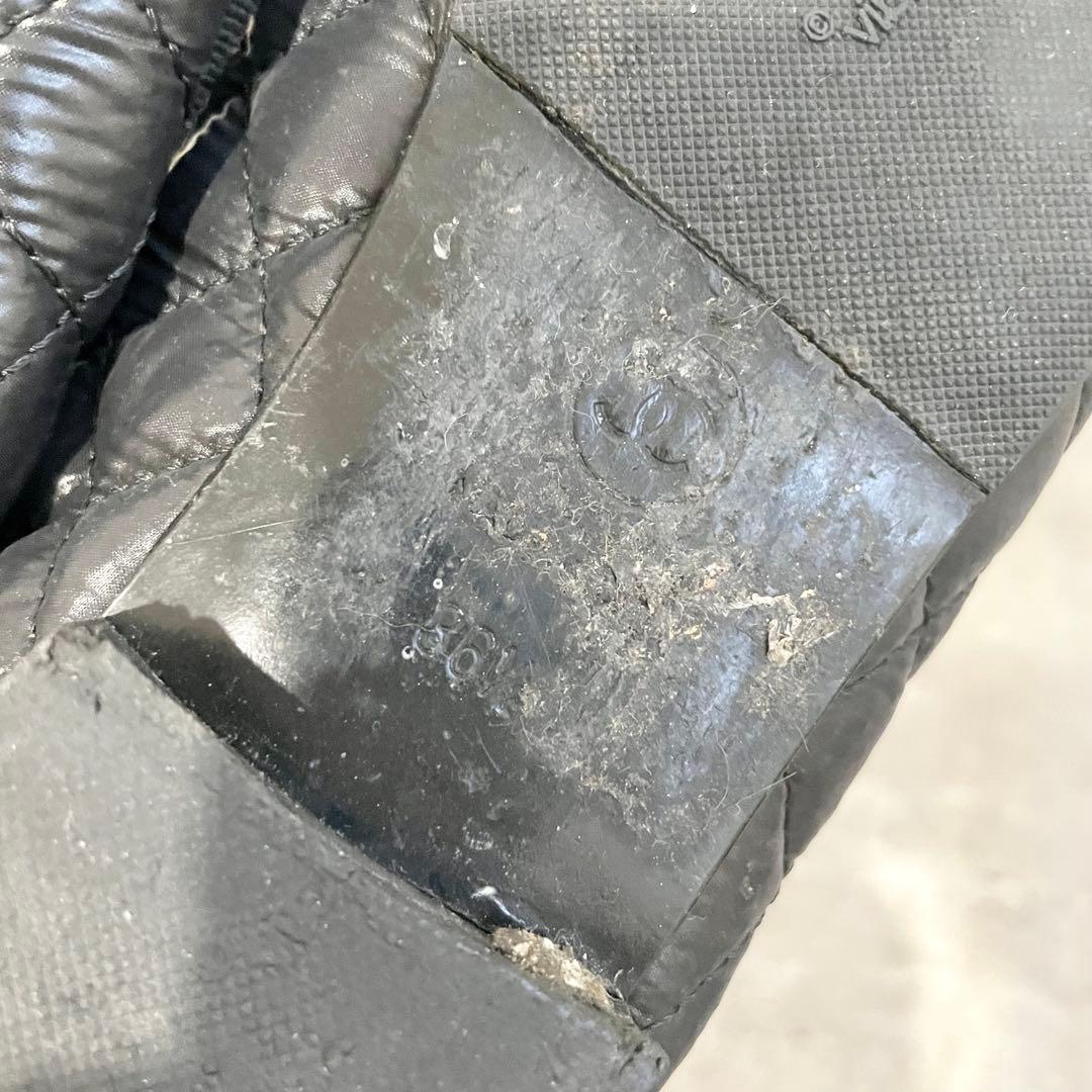 CHANEL バレエシューズ リボン ココマーク 36 1/2 ブラック 23㎝