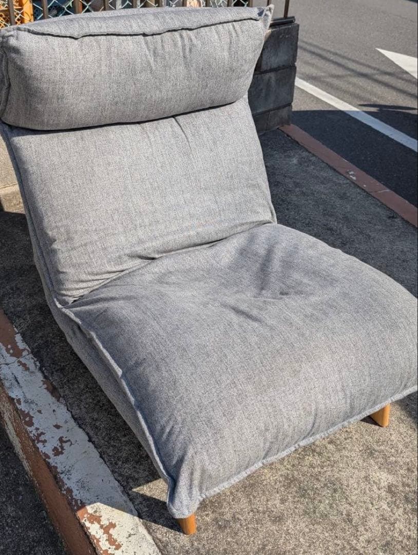 ＊東京都付近取引限定＊MUJI 無印良品　ハイバックリクライニングソファ グレー