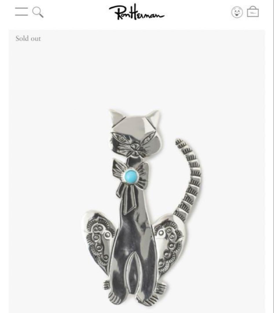 ロンハーマン HARPO ハルポ　シルバーキャットターコイズブローチ