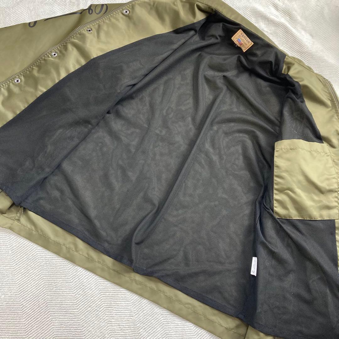 VANSON MOTOBLUEZ別注 ナイロンコーチジャケット オリーブ