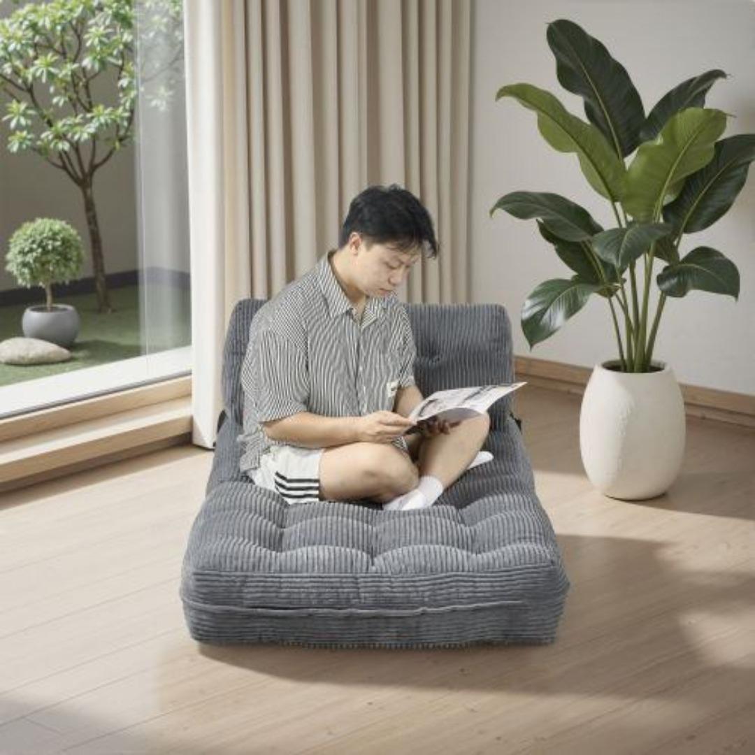 幅85cm折りたたみ ソファベッド 枕付きマットレス シュレッドフォーム多機能