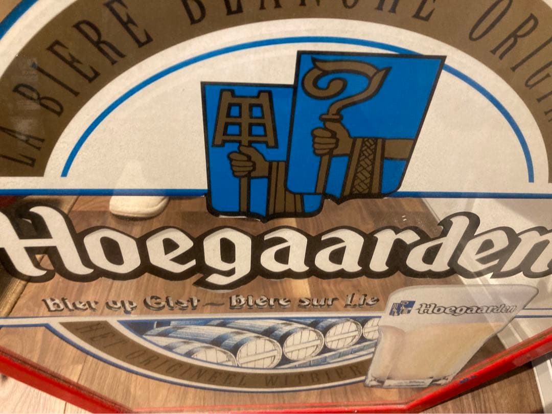 ヴィンテージ　ヒューガルデン アンティークサイン パブ ミラー 鏡