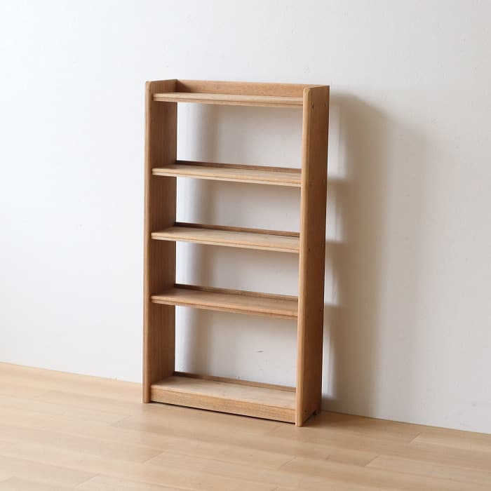 アンティーク 本棚 書棚 無垢材 無塗装 ラワン 古家具 昭和レトロ