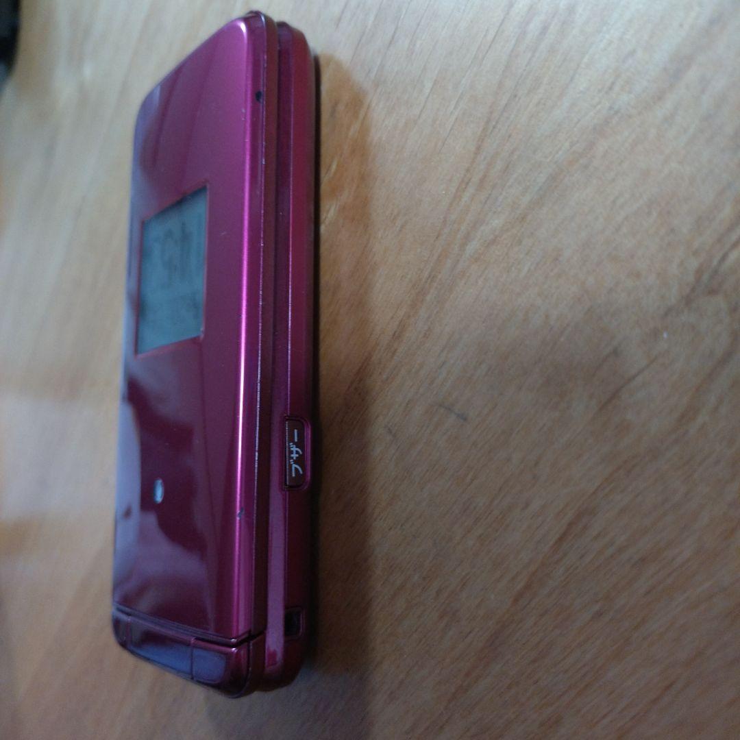 かんたんケータイ　au KYF41 レッド　卓上スタンド付き