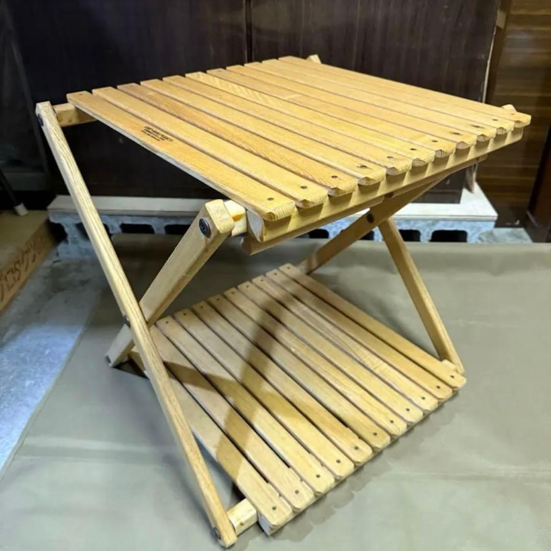 キャンプマニアプロダクツ　廃盤　トラッシュスタンドテーブル