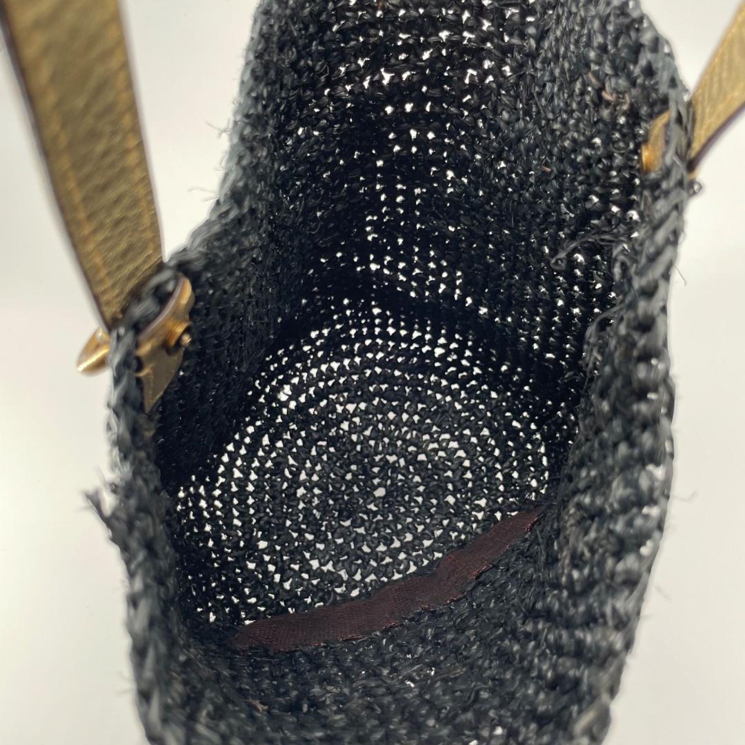 良品✨現行 ポロラルフローレン カゴバッグ ラフィアバッグ 巾着 ゴ ールド内袋