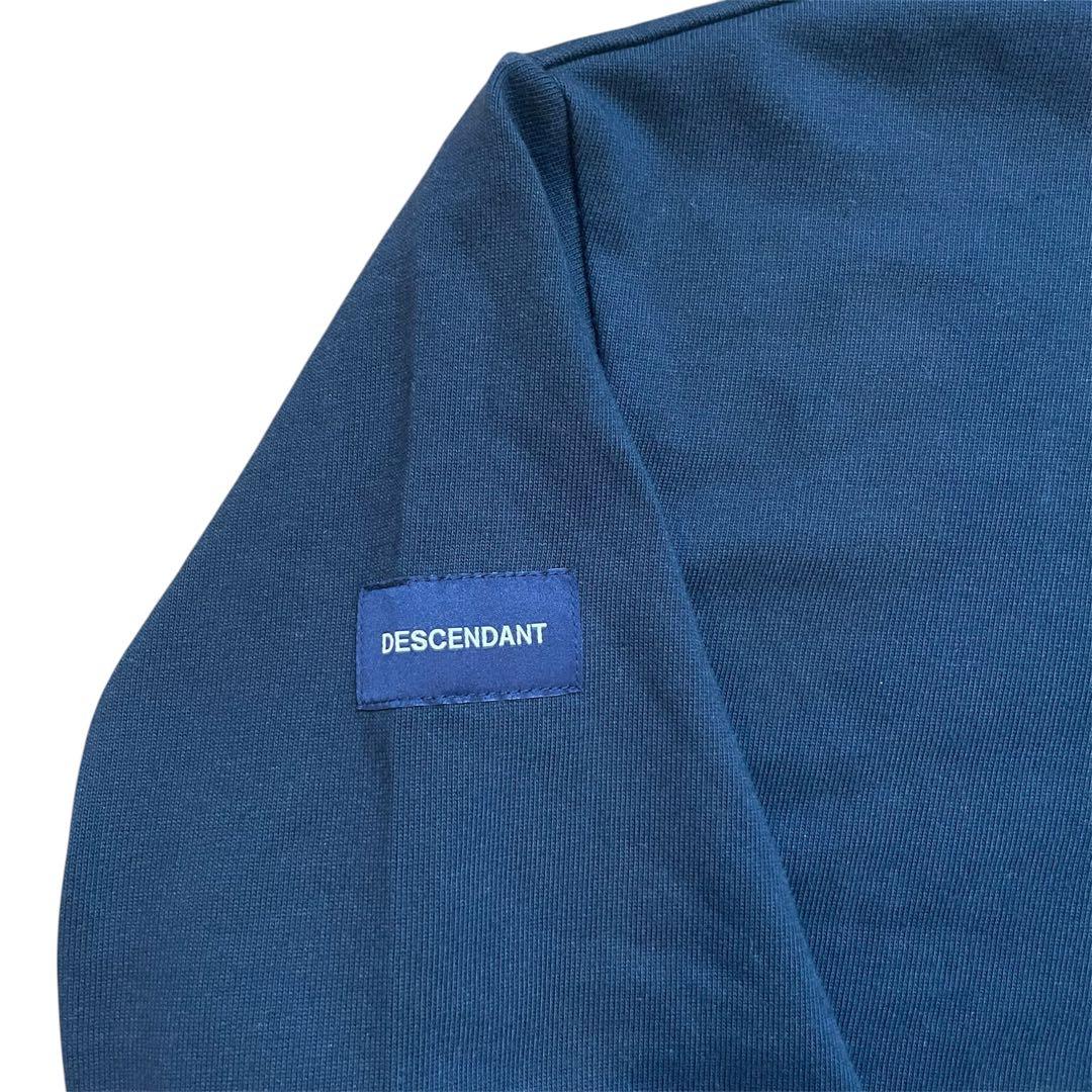 [美品]DESCENDANT ネイビー 長袖ポロシャツ サイズ3