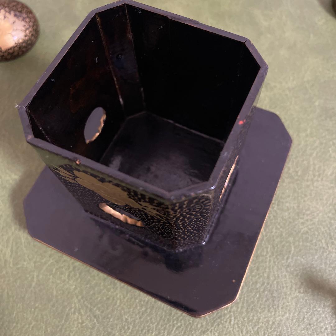 お雛様　お道具　懸盤膳揃　漆塗　木製　蒔絵　ヴィンテージ品