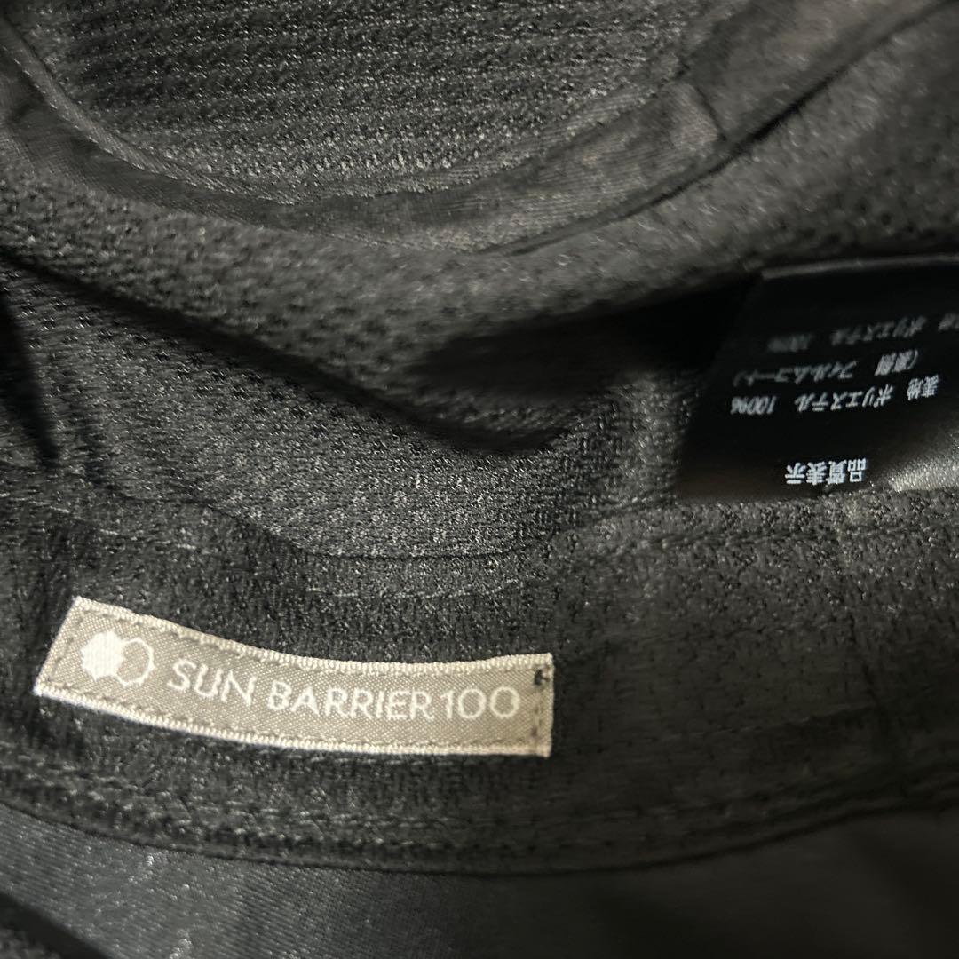 サンバリア100 ワイドハット＋プラス　ブラック　M