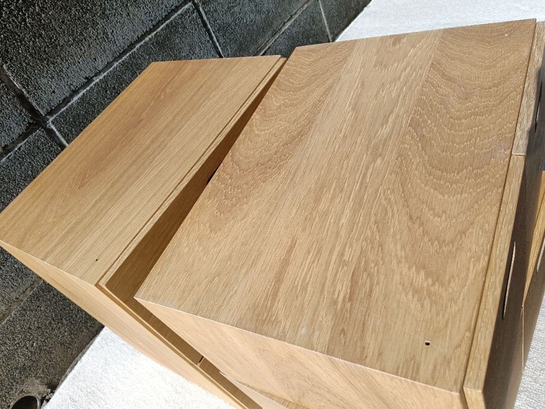 美品 無印 MUJI スタッキングチェスト 引出し オーク材 セット