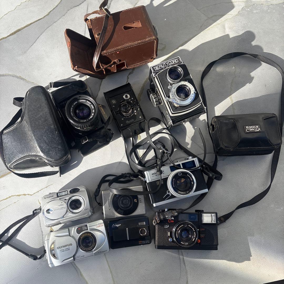 デジタルカメラ フィルムカメラ 9台まとめ売り　canon Olympus など