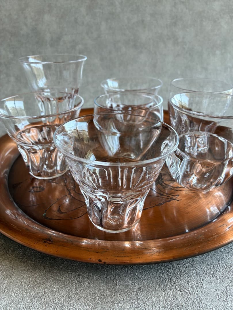 池田満寿夫デザイン 微笑む女神 銅製プレート お盆 34cm