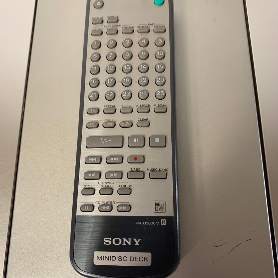 SONY MDS-J3000 MDデッキ リモコン付き ジャンク