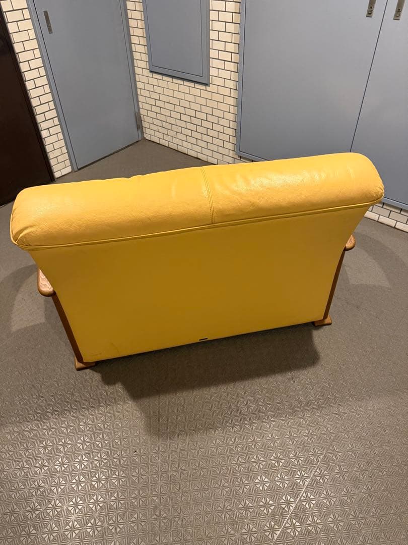 浜本工芸　高級本革仕様／2人掛けソファー