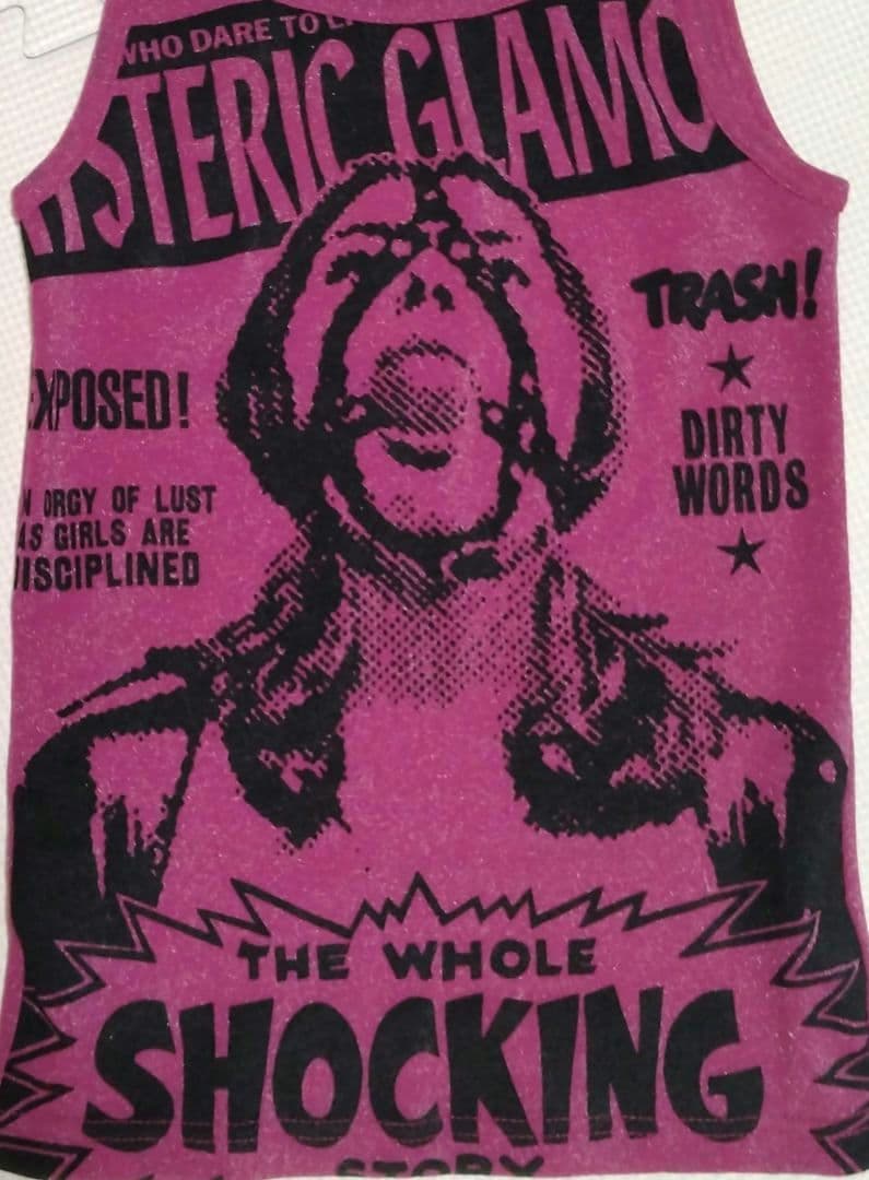 初期 レアデザイン HYSTERICS ヒスガール ピンク ラメ キャミソール