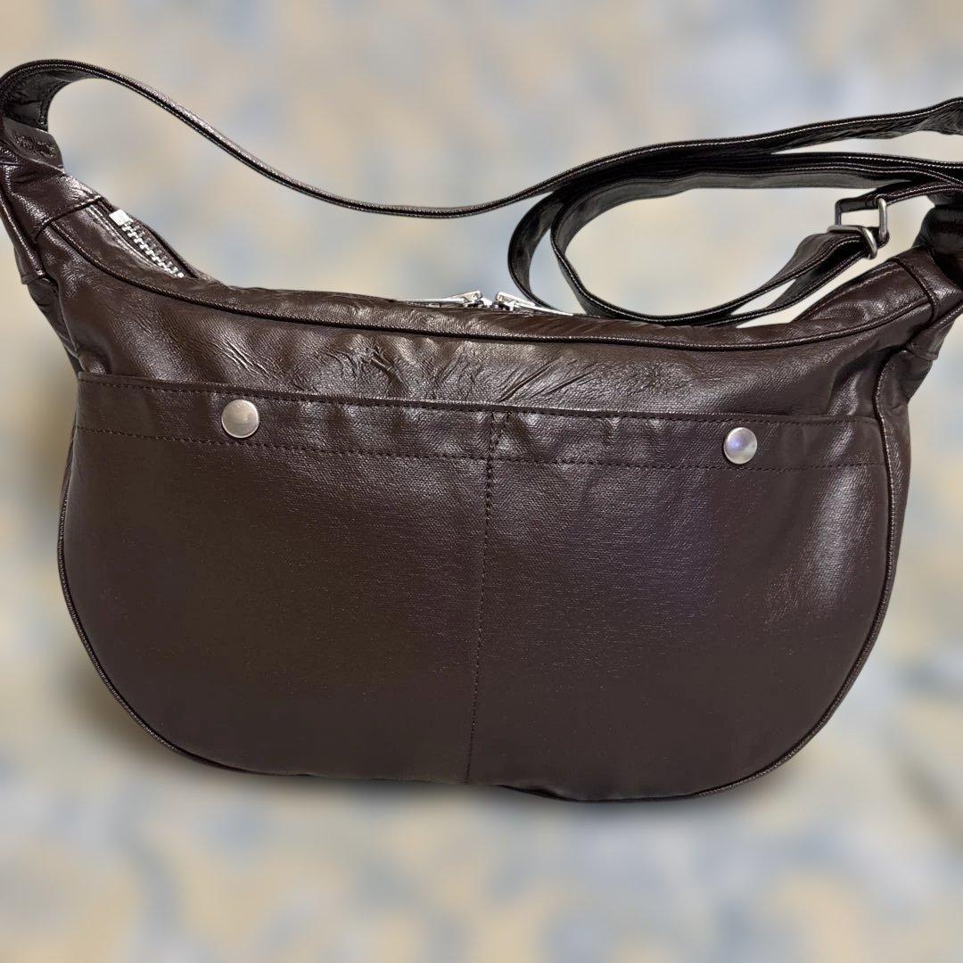 PORTER フリースタイルダークブラウンショルダーバッグ　ポーターバッグ