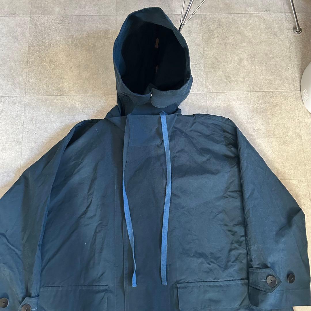 Leh ダークブルー オーバーコート Mサイズ ネイビー