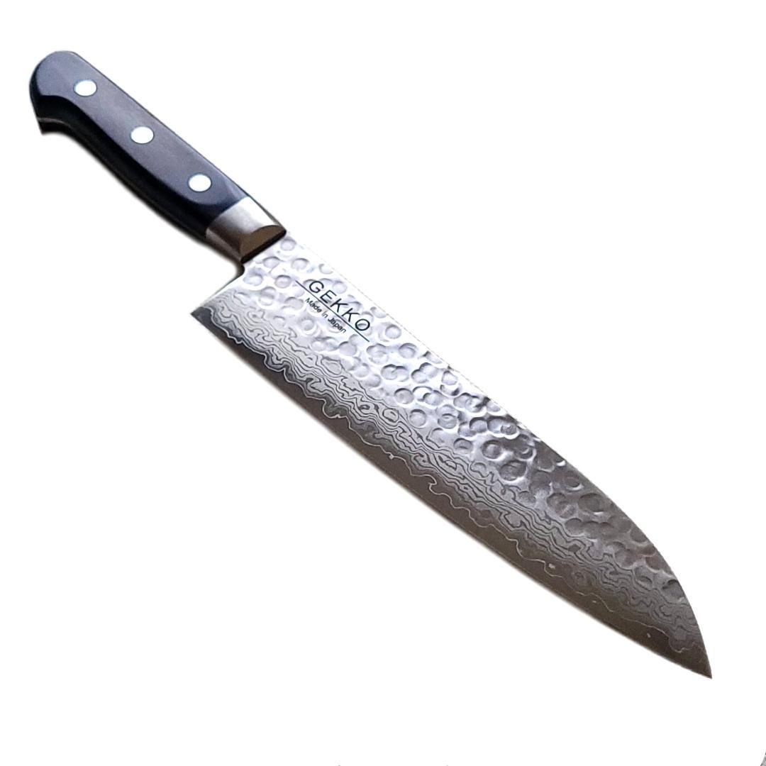 T*ツ様 日本製 VG10 ダマスカス 三徳包丁185mm 黒柄 G1756E