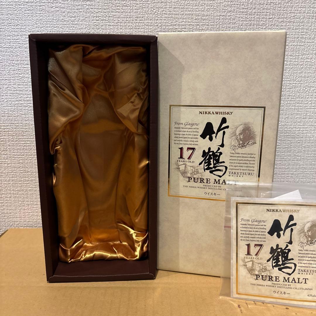 ニッカウイスキー　竹鶴17年　ピュアモルト　箱付き　未開封　古酒（2）