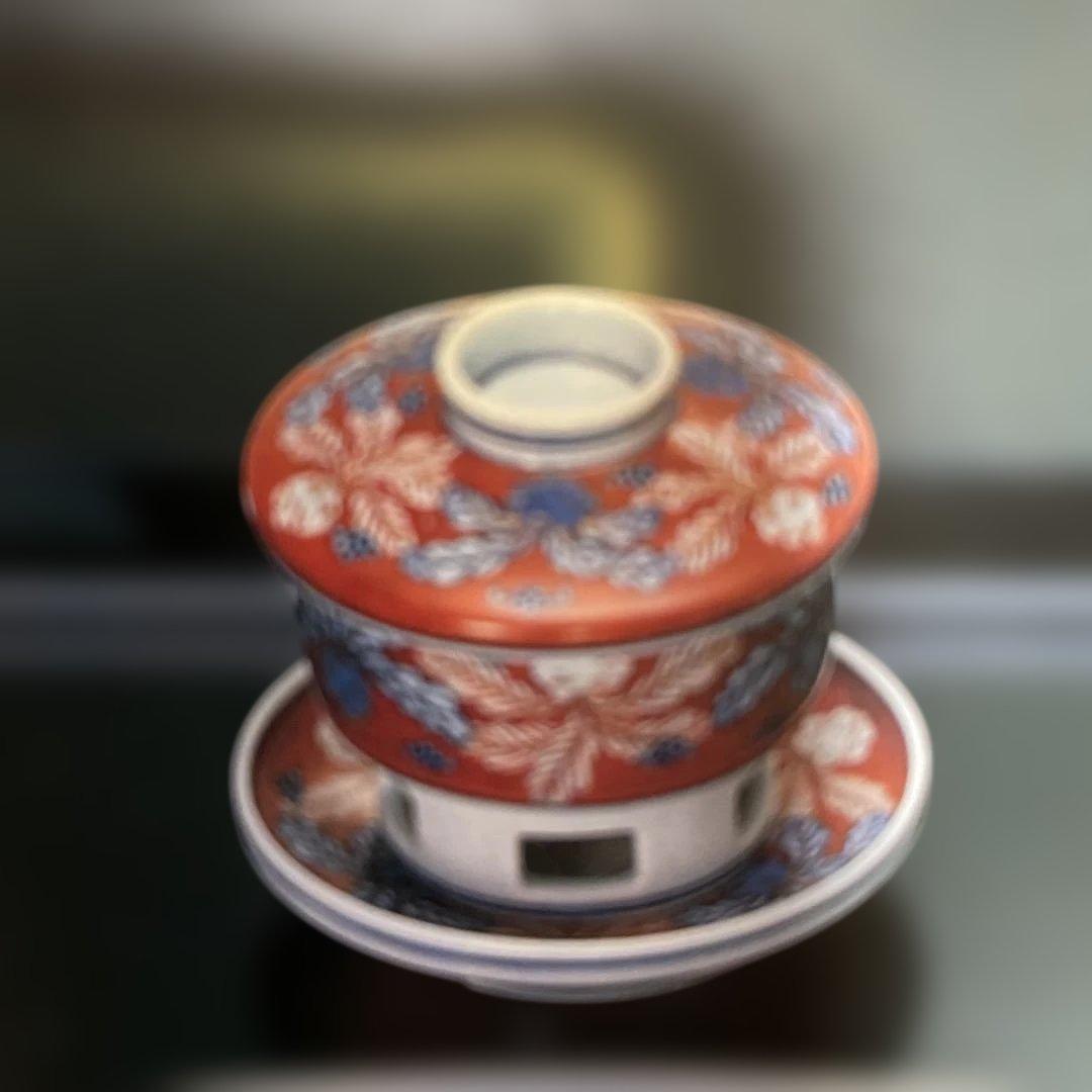 先代源右衛門　古伊万里風蕪絵　蒸椀未開封　傳　日本の器　木箱あり