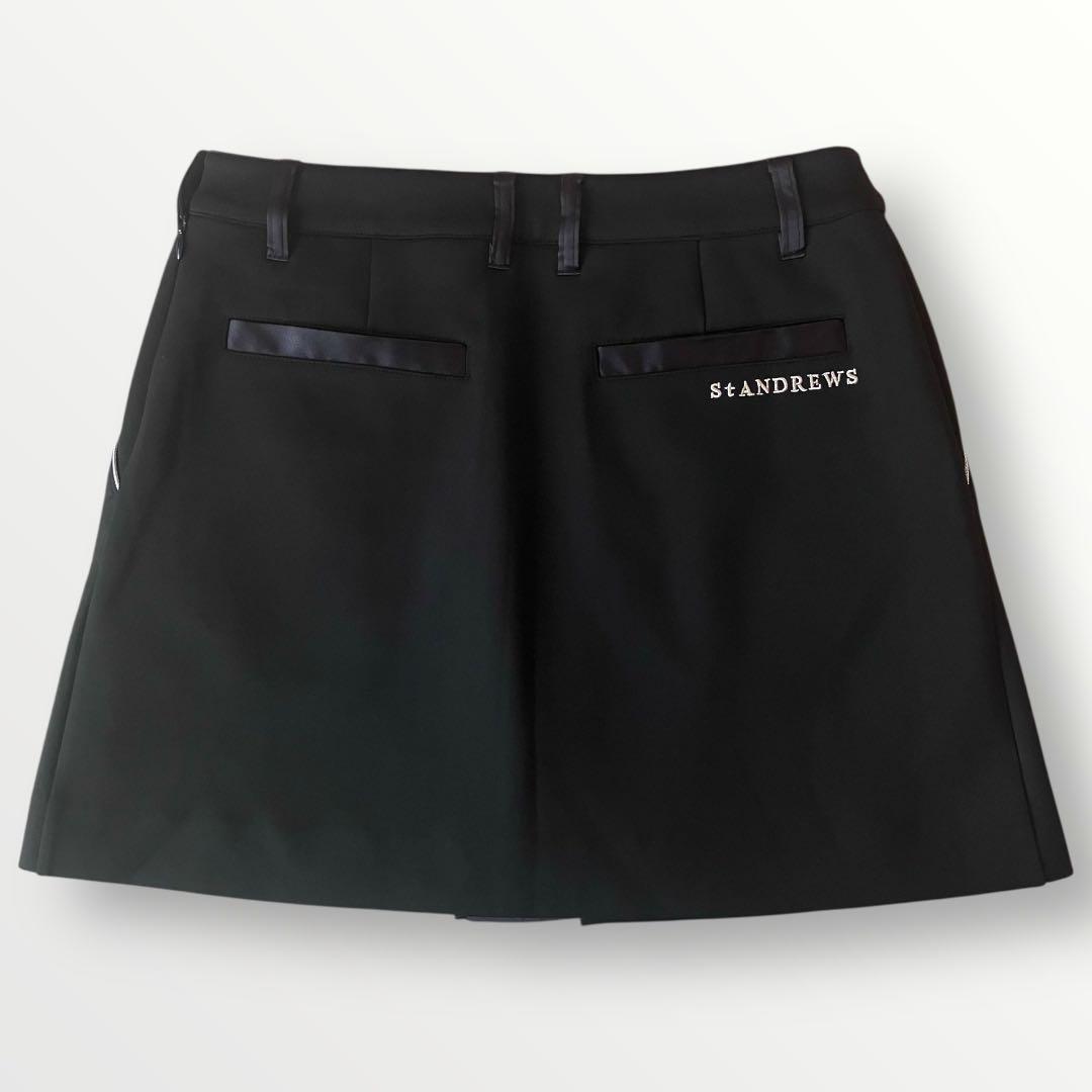 【タグ付新品】セントアンドリュース　ダンボールニット スカート　黒　M 立体ロゴ