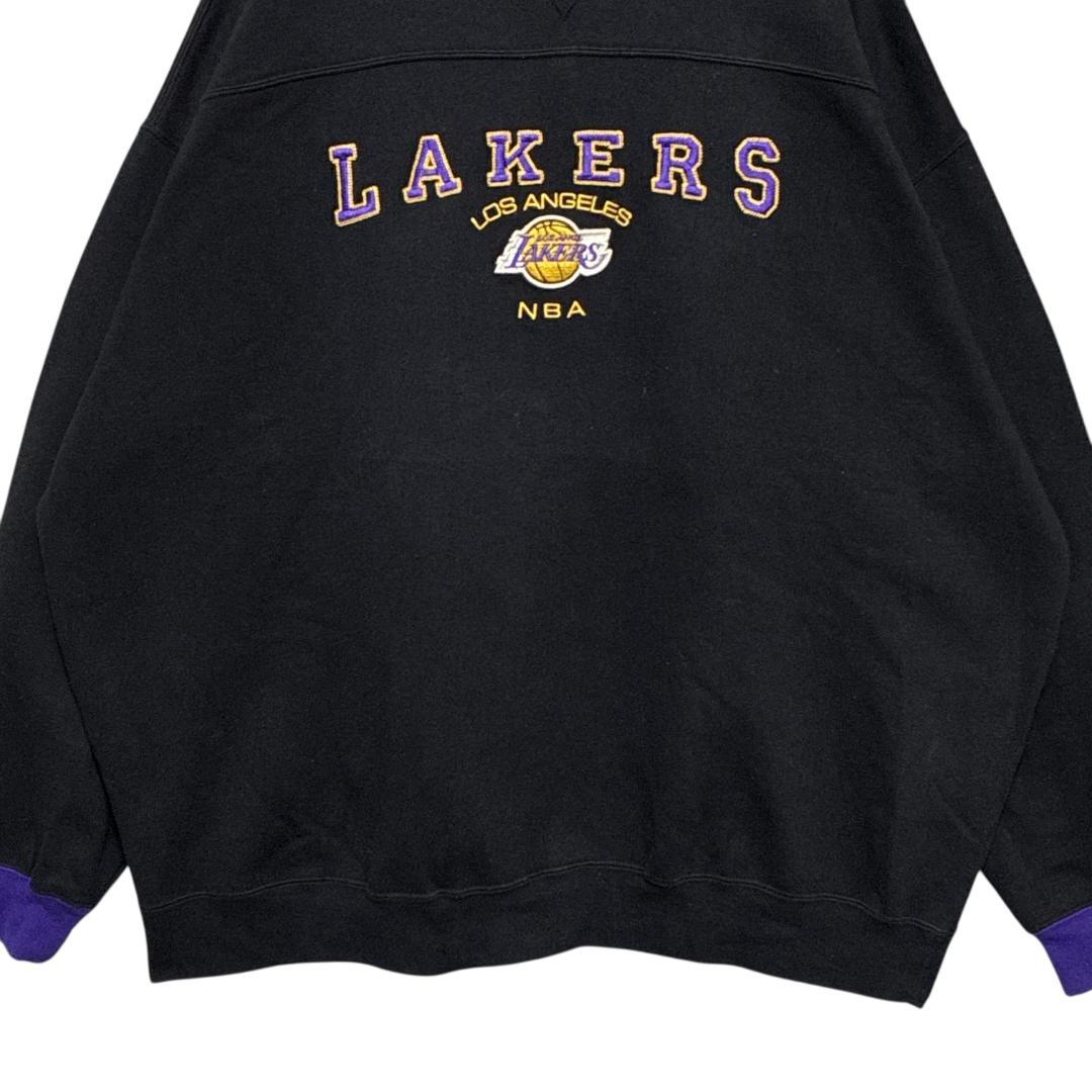 NBA レイカーズ Lee SPORT スウェット トレーナー 刺繍 黒 2XL